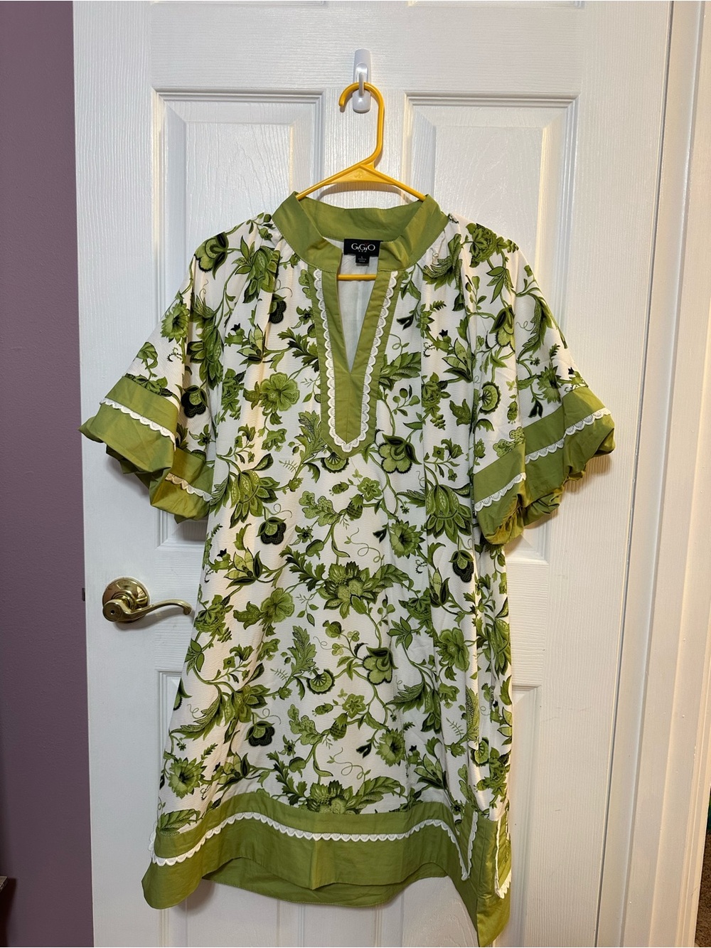 Gigio Large  Green Floral Tunic Dress